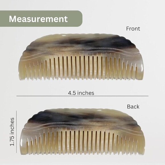 Ox Horn Hair Comb Handmade Detangling Anti-Static Frizz Control Grooming Tool main image 7